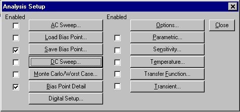 analysis menu