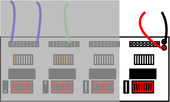 debugger board power 
    connections