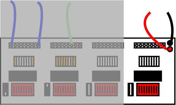 debugger board power 
    connections