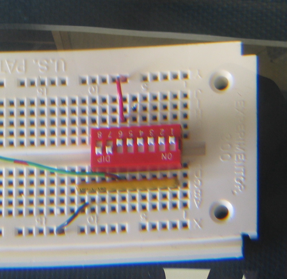dip switch with 
         resistor array (active high)