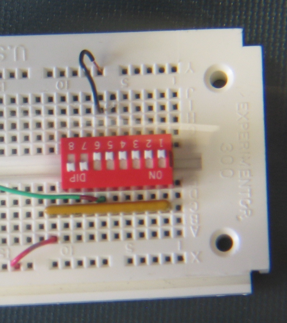 dip switch with 
         resistor array (active low)
