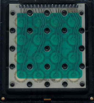 back of hex keypad