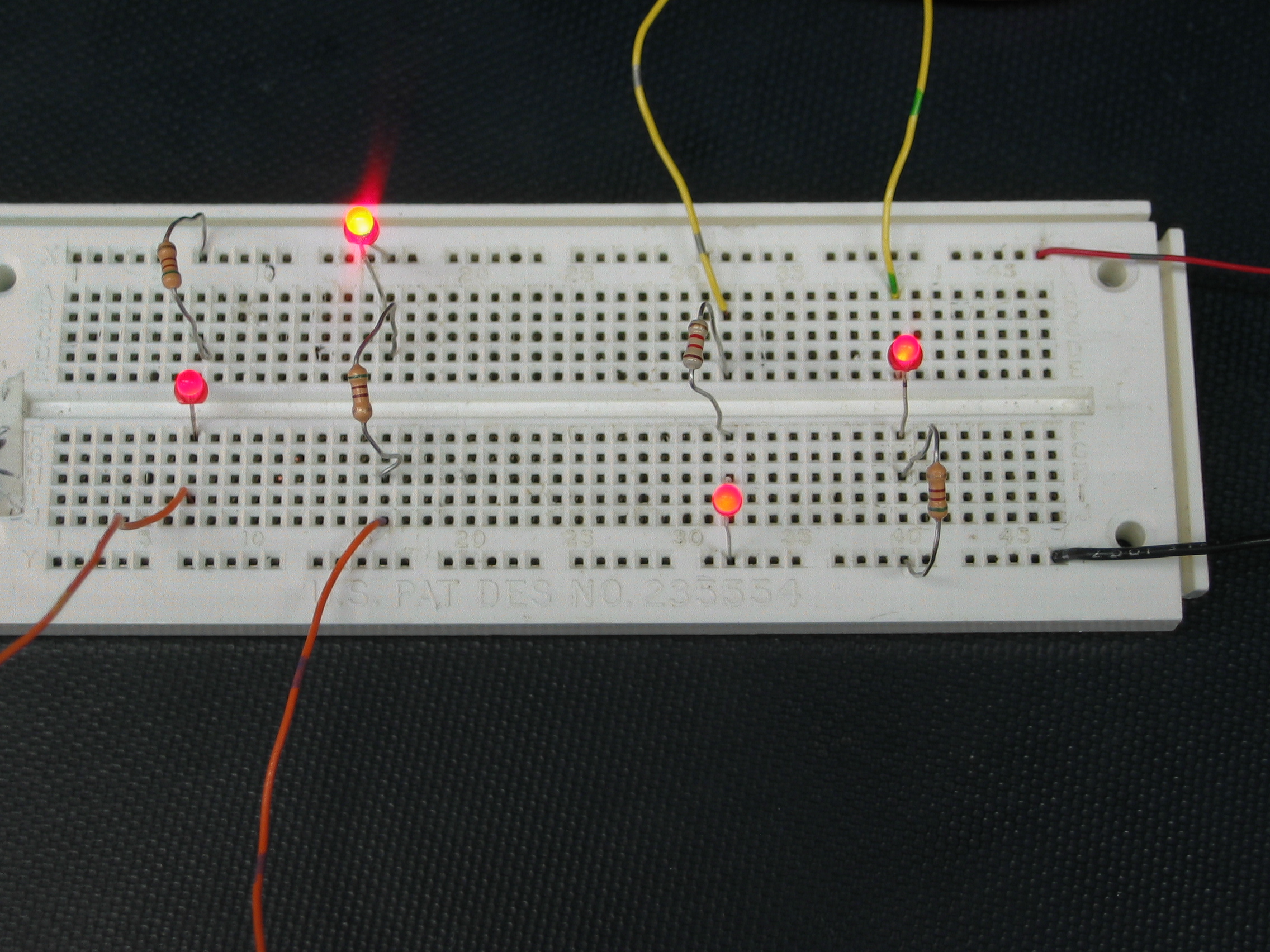 LEDs with resistors