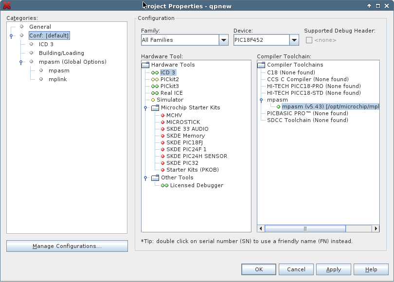 project properties ICD3
