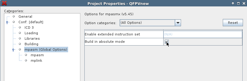 project properties absolute addresses