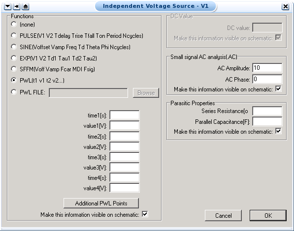 pwl voltage configuration window