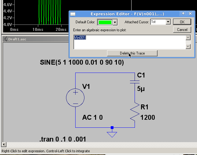 ltspice ac source since wave