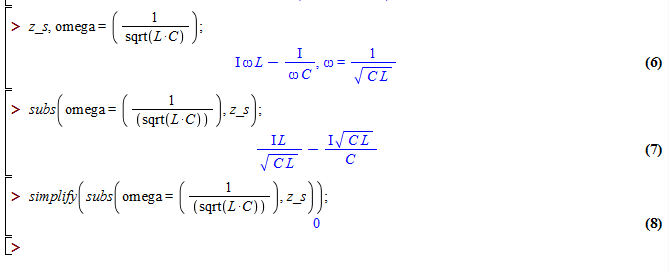 resonant 
value by substitution