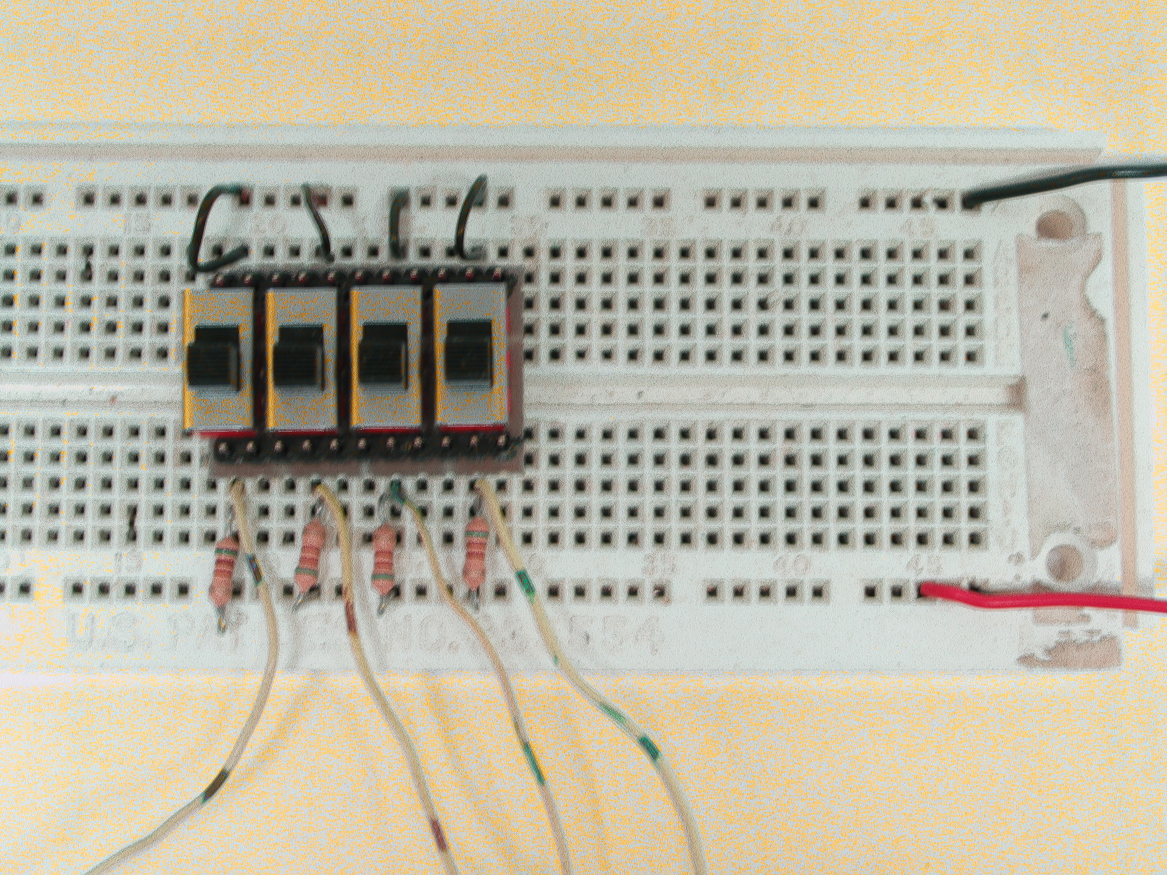 prototype switch with individual resistors (active low) 