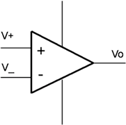 op-amp 
	showing notation used by text