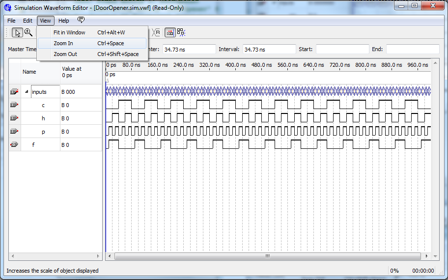 simulation output zoom