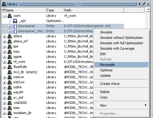 compile both vhdl files ?