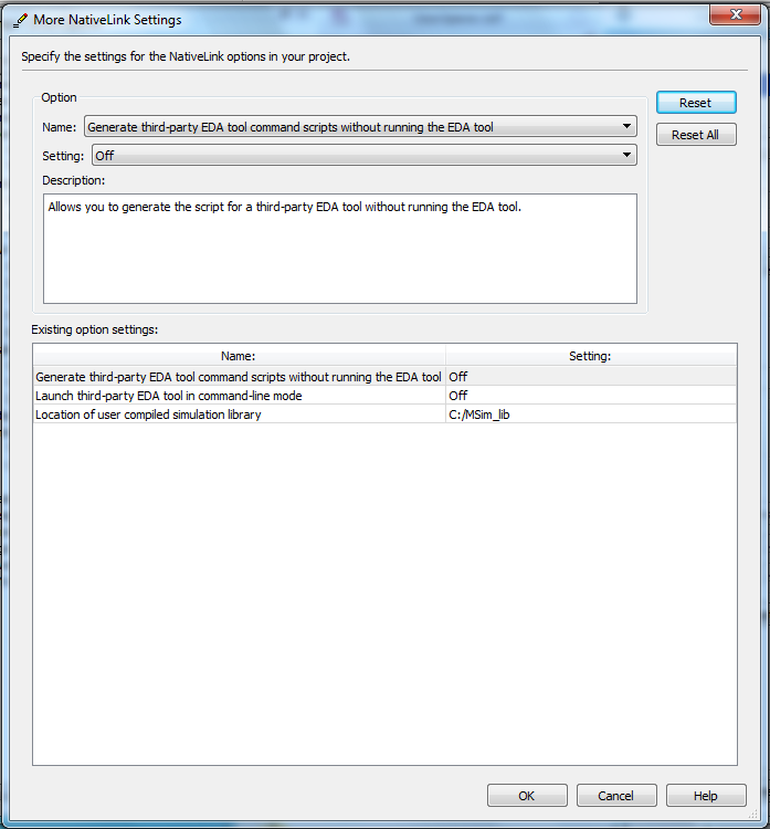more nativelink settings