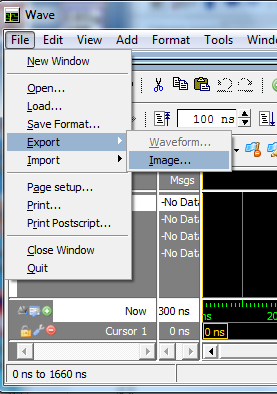 wave export menu