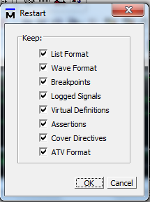 simulation restart dialog