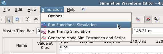 assign simulation settings