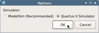 simulation settings - Quartus simulation