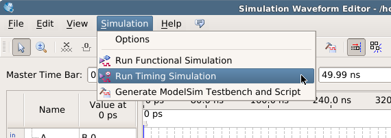 assign simulation settings