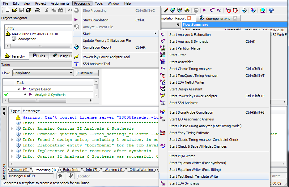 compile both vhdl files ?